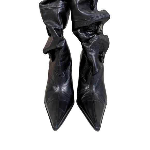 Les Tropeziennes Leather Boots 4" Heels (Italian) • Black • EU 36 - Picture 4 of 14
